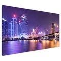 Obraz na płótnie - miasto, noc, budynki