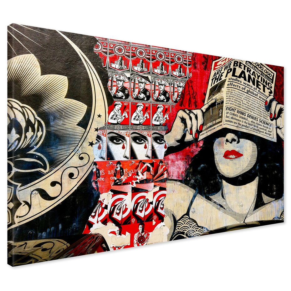 Obraz na płótnie - graffiti, kolaż, sztuka uliczna