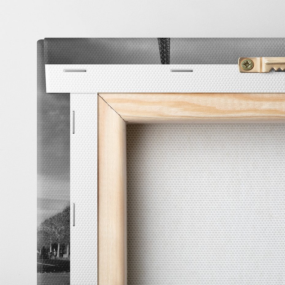 Obraz na płótnie - Paryż, wieża Eiffla, samochód