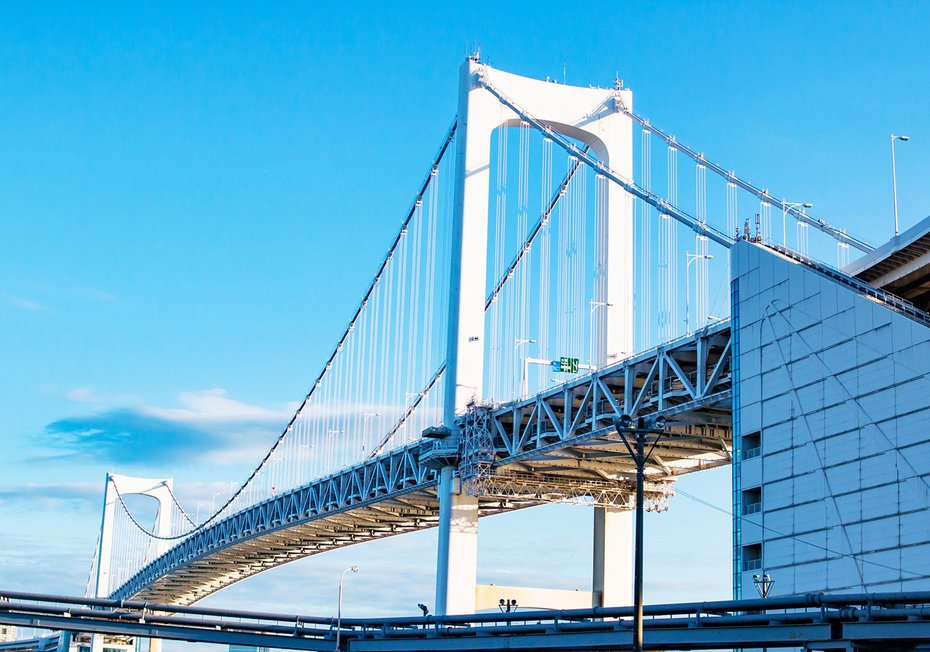 Fototapeta - most, miasto, niebo