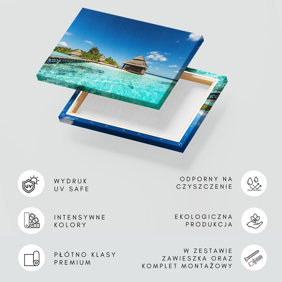 Obraz na płótnie - plaża, morze, turkus