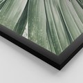 Zestaw obrazy w ramie, plakaty - liście, tropikalne, zielone - rama czarna