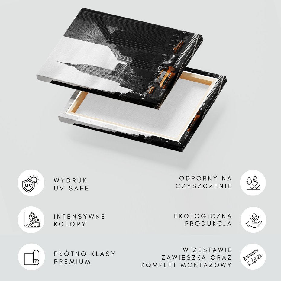 Obraz na płótnie - miasto, ulica, taksówki