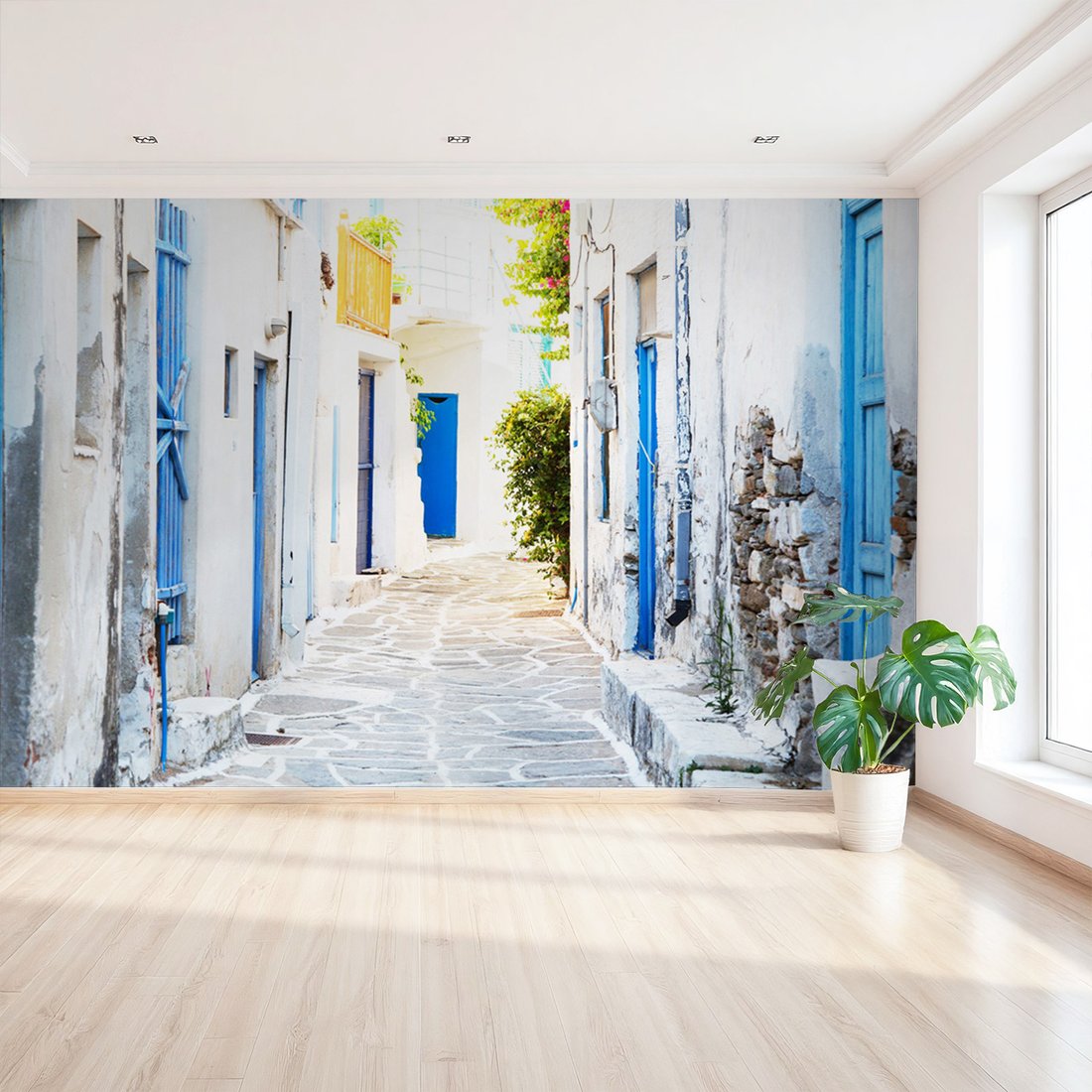 Fototapeta - uliczka, miasto, Grecja