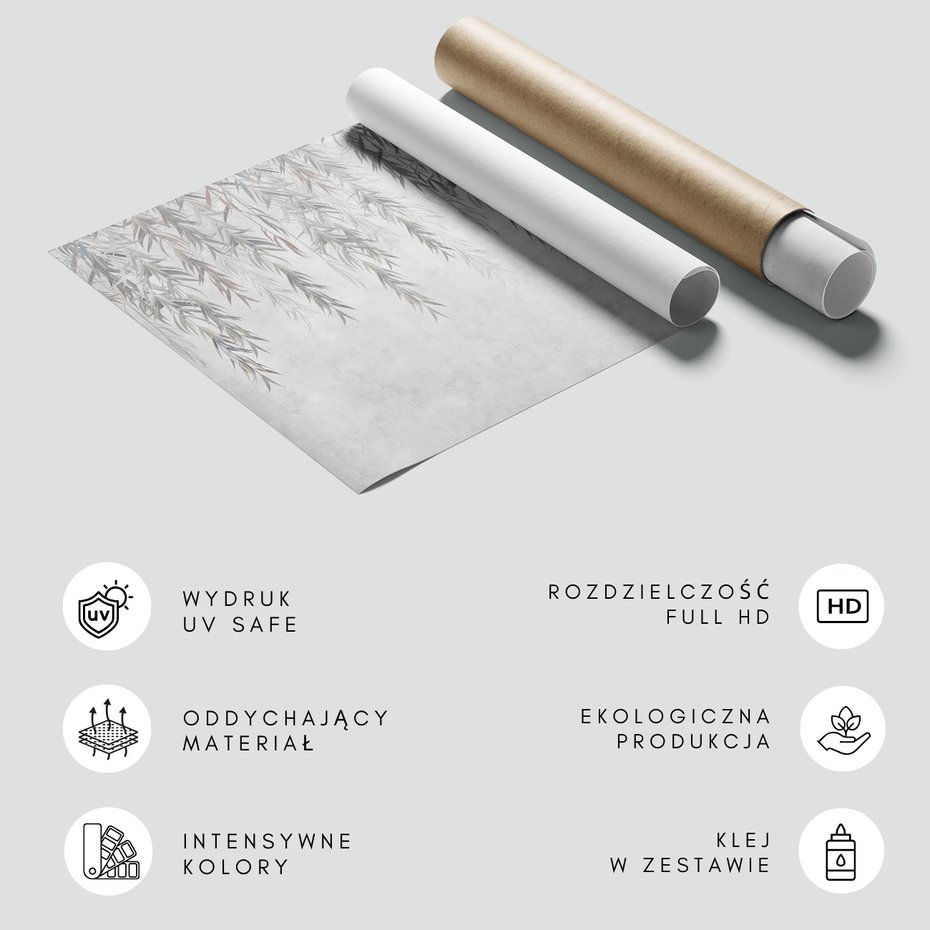 Fototapeta - beton, wiszące, liście