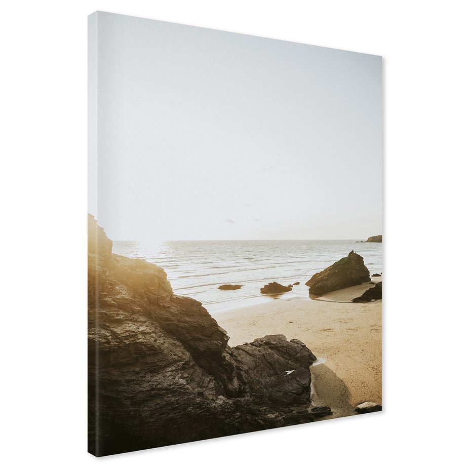 Obraz na płótnie - plaża, morze, skały