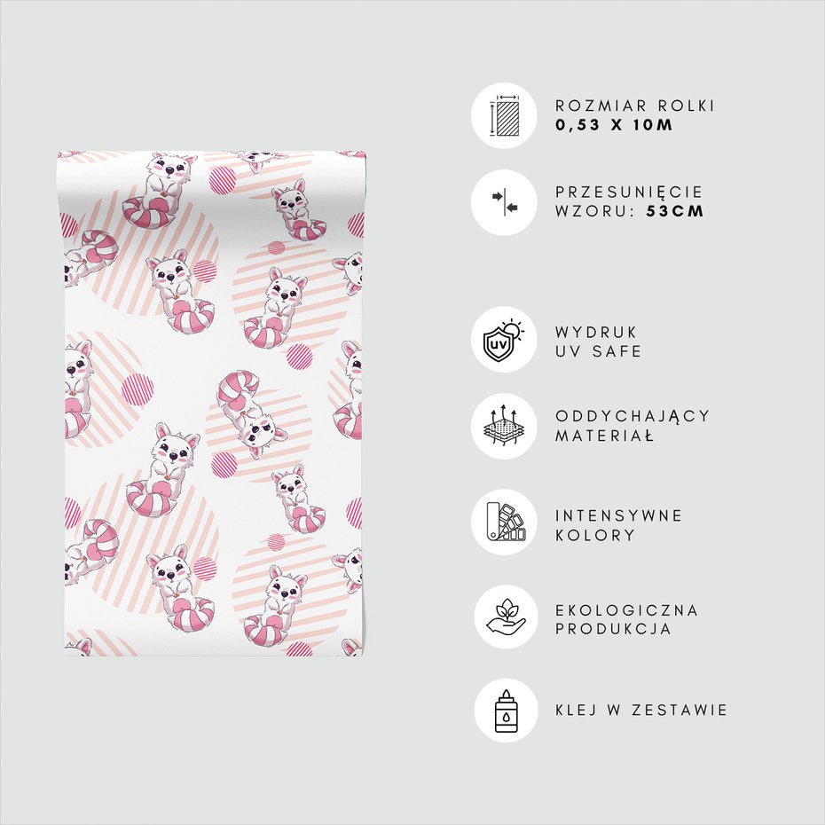 Tapeta - dziecięca, lisek, ogon,