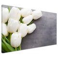 Obraz na płótnie - tulipany, kwiaty, białe