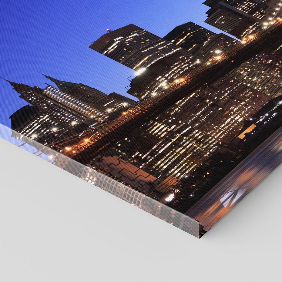 Obraz na płótnie - miasto, most, noc