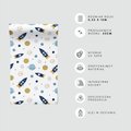 Tapeta - dziecięca, rakieta, kosmos, planeta