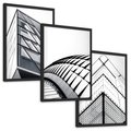 Zestaw obrazy w ramie, plakaty - architektura, budynek, fasada - rama czarna