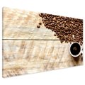 Obraz na płótnie - kawa, ziarna, napój