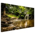 Obraz na płótnie - wodospad, las, woda