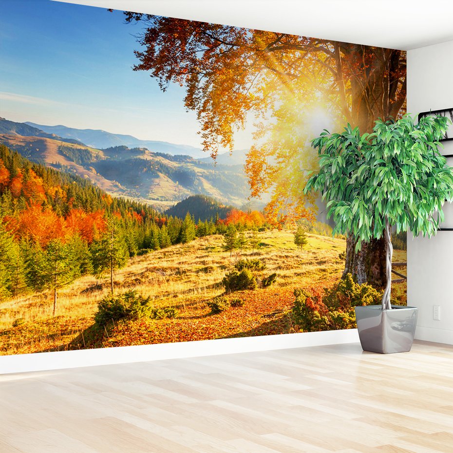 Fototapeta - krajobraz, jesień, góry