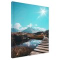 Obraz na płótnie - góry, jezioro, niebo