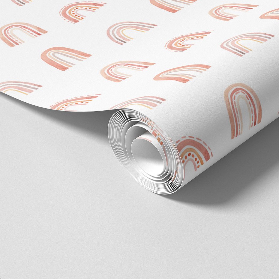 Tapeta - dziecięca, tęcza, wzór,