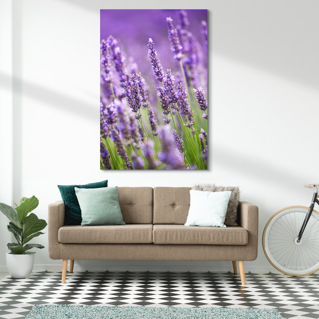 Obraz na płótnie - lawenda, kwiaty, fioletowy
