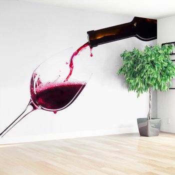 Fototapeta - wino, kieliszek, płyn