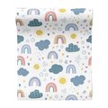 Tapeta - dziecięca, chmura, słońce, tęcza