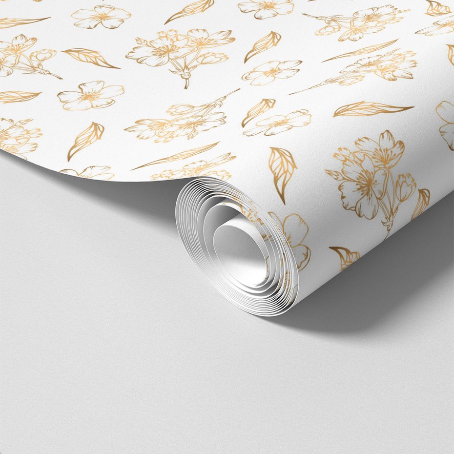 Tapeta - kwiaty, liście, tło