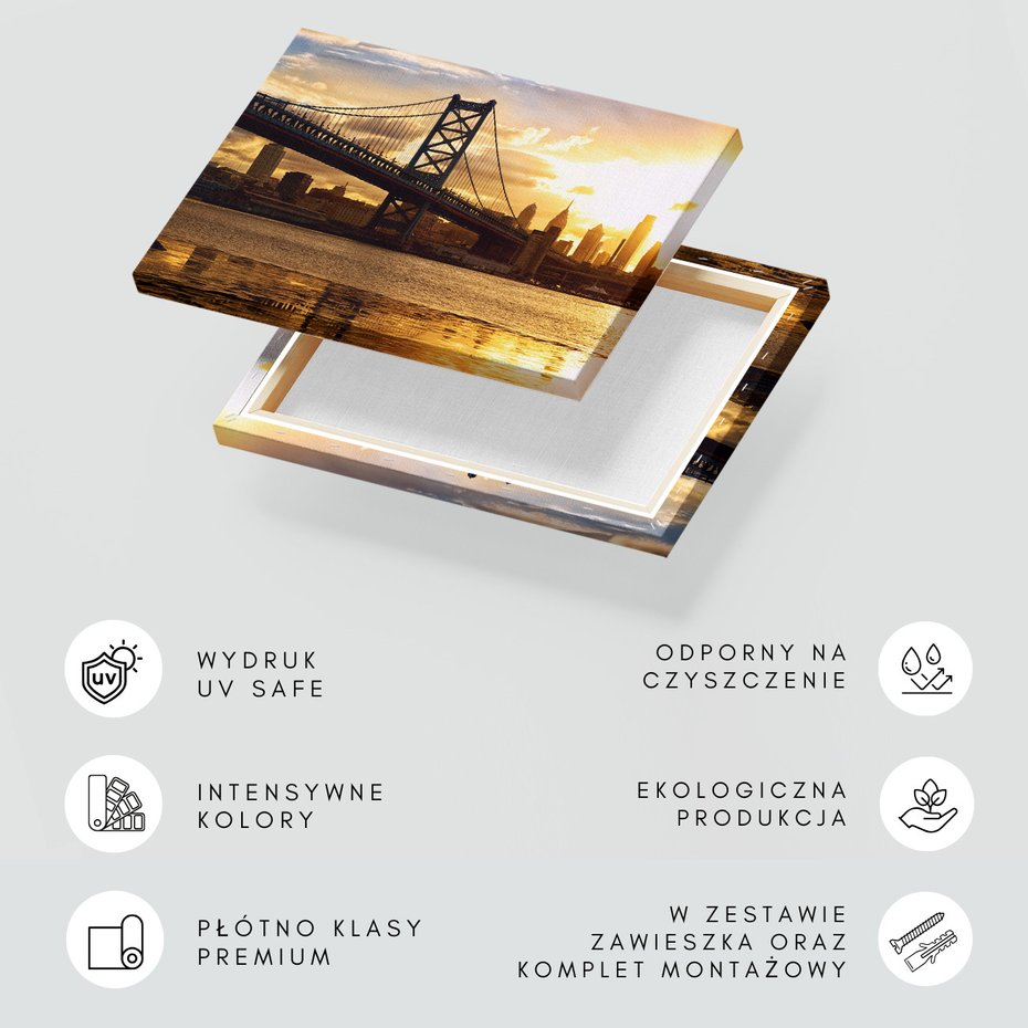 Obraz na płótnie - most, miasto, rzeka