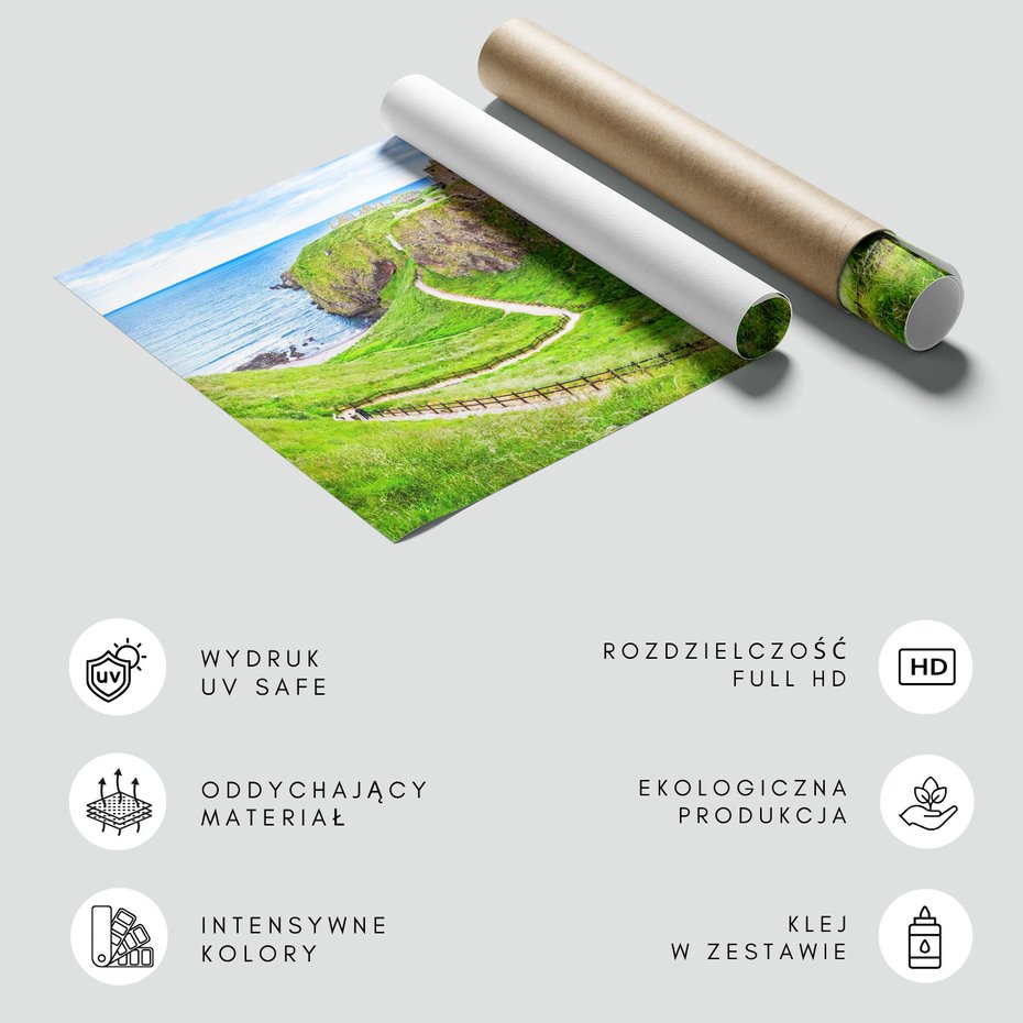 Fototapeta - zamek, morze, klif