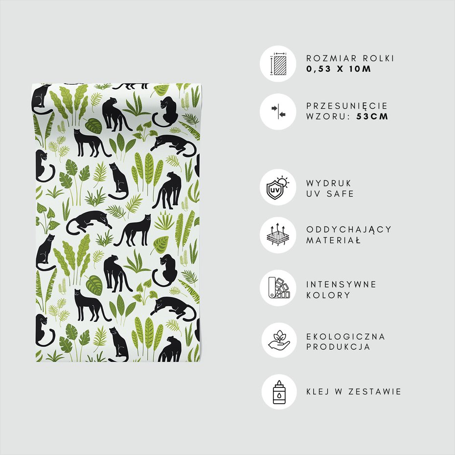 Tapeta - pantery, liście, roślinność