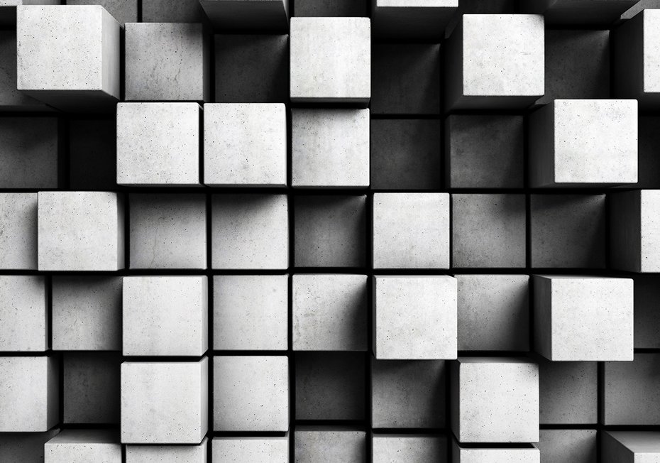 Fototapeta - kostki, beton, szarość