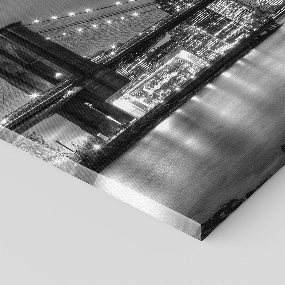 Obraz na płótnie - miasto, most, noc