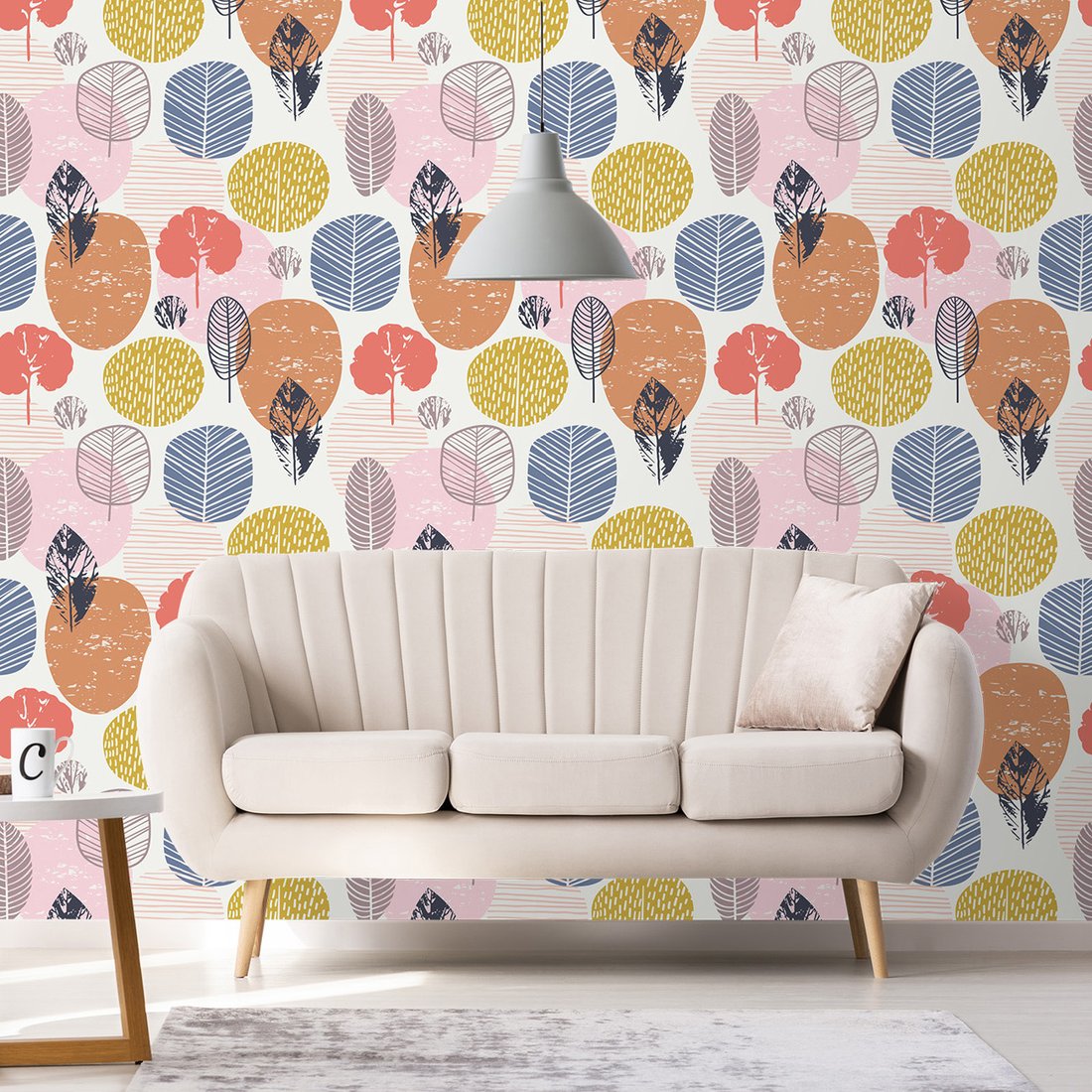 Tapeta - liście, drzewa, kropki