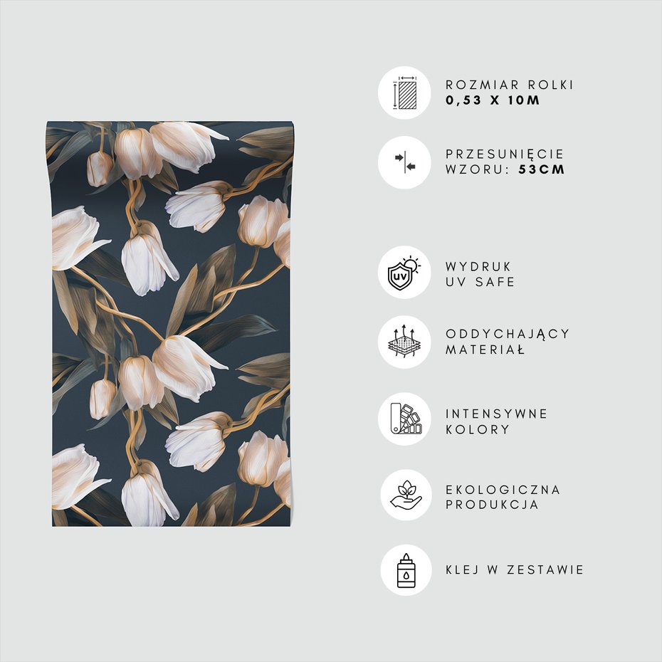 Tapeta - kwiaty, liście, płatki