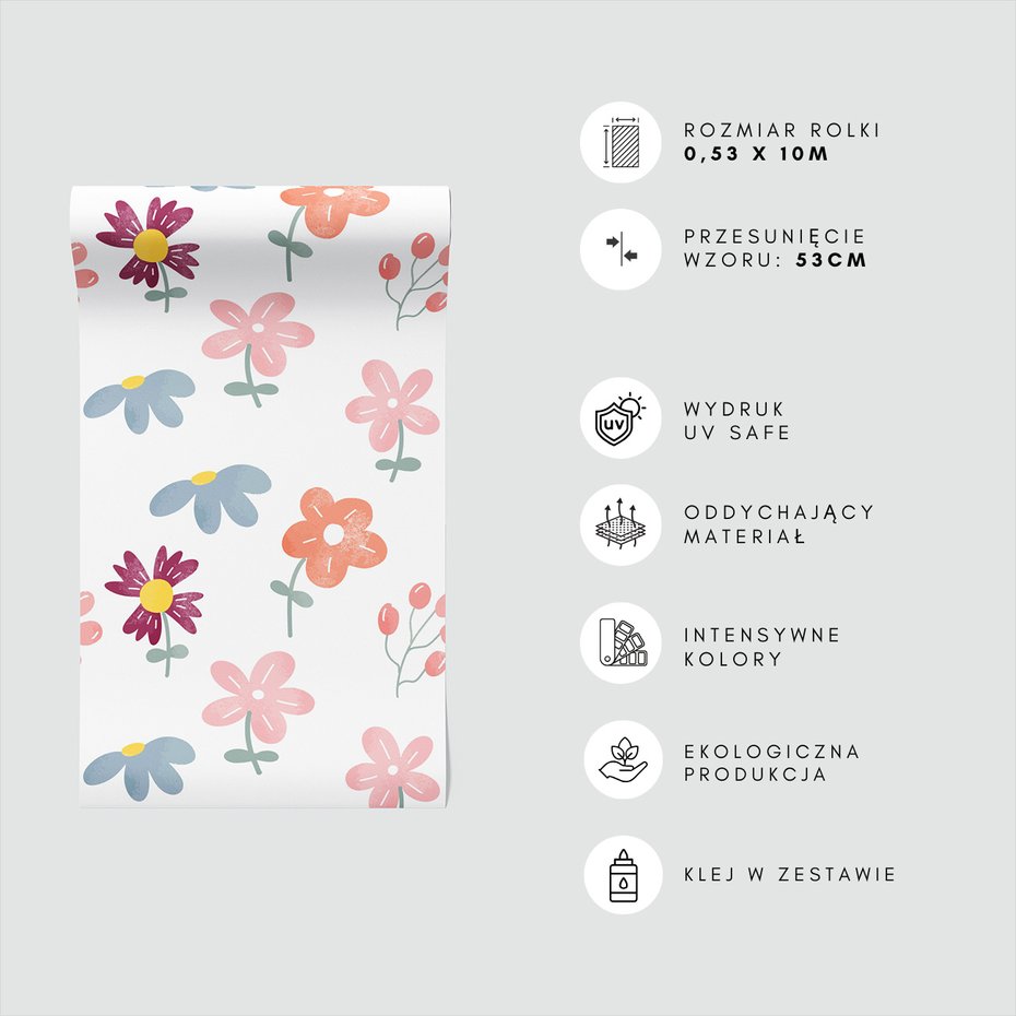 Tapeta - kwiaty, płatki, łodygi