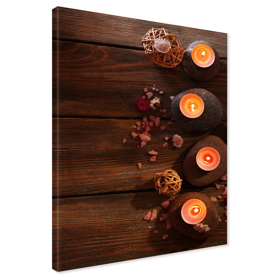 Obraz na płótnie - spa, relaks, świece