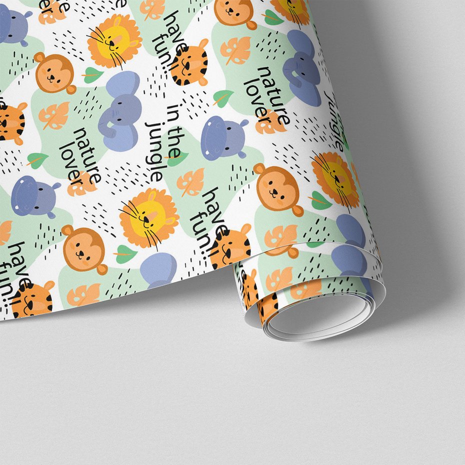 Tapeta - dziecięca, dżungla, zwierzęta,