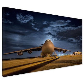 Obraz na płótnie - samolot, transport, noc
