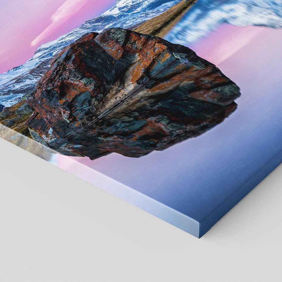 Obraz na płótnie - góry, jezioro, odbicie