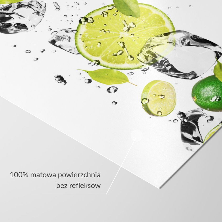 Fototapeta - limonka, lód, woda