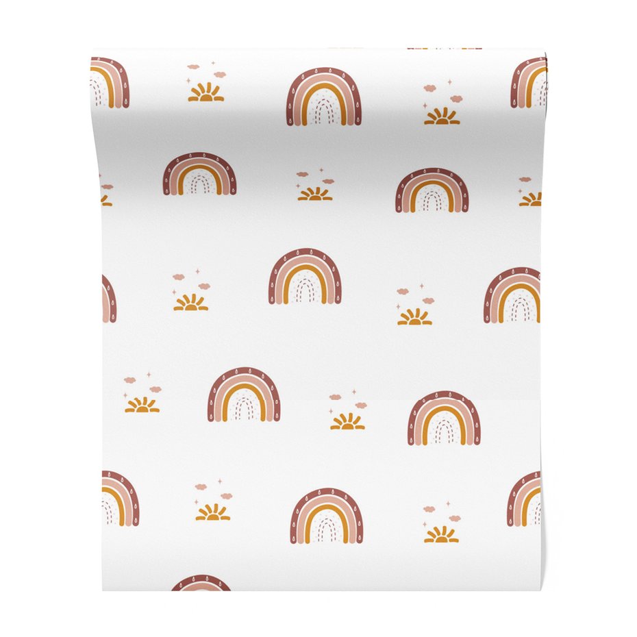 Tapeta - dziecięca, tęcza, słońce, kropla