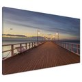 Obraz na płótnie - molo, morze, zmierzch