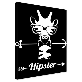 Obraz na płótnie - żyrafa, hipster, grafika