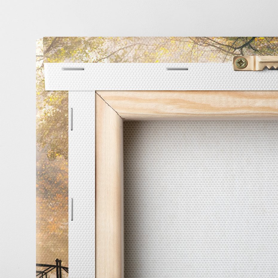 Obraz na płótnie - most, drzewa, woda