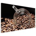 Obraz na płótnie - kawa, ziarna, filiżanka