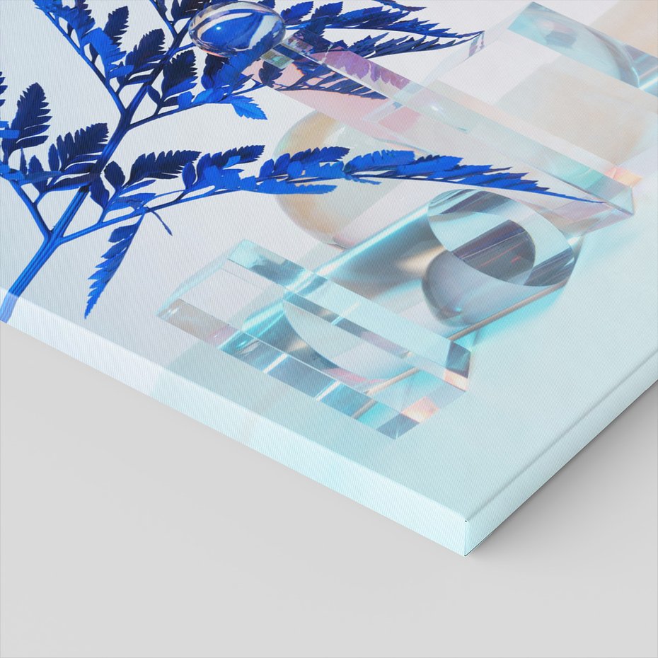 Obraz na płótnie - abstrakcja, liście, kompozycja