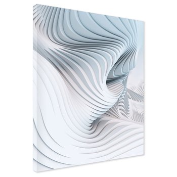 Obraz na płótnie - abstrakcja, fale, biały