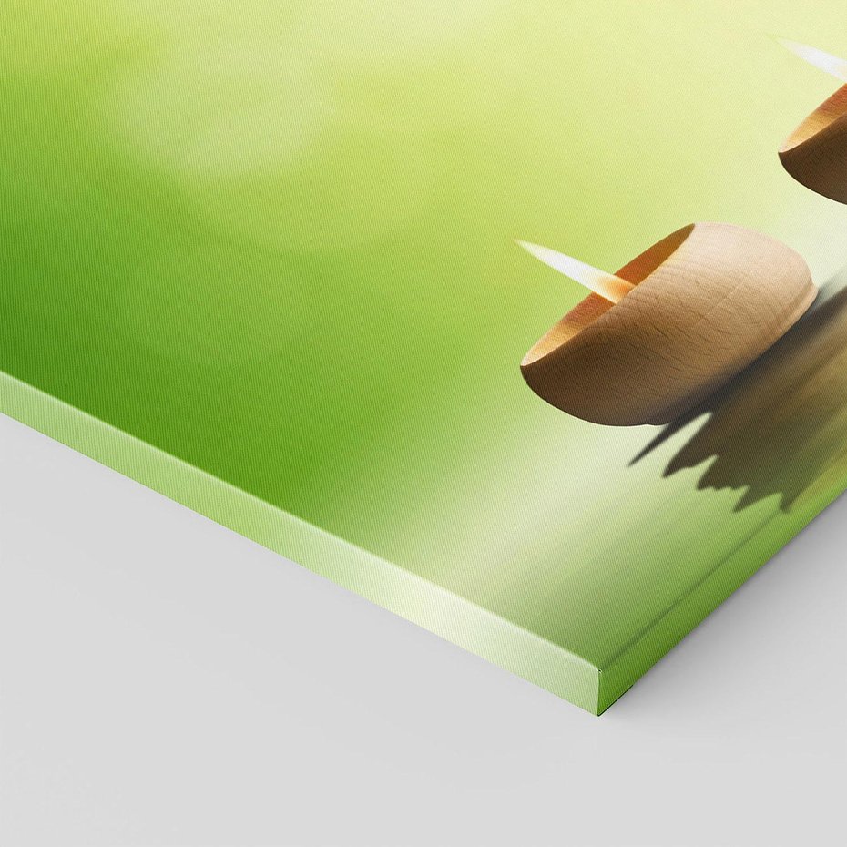 Obraz na płótnie - bambus, świece, relaks