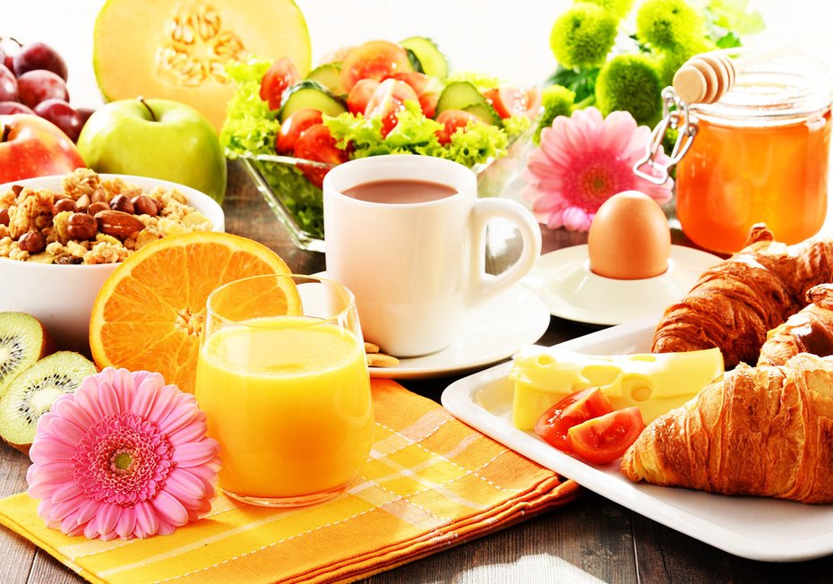 Fototapeta - śniadanie, jedzenie, owoce