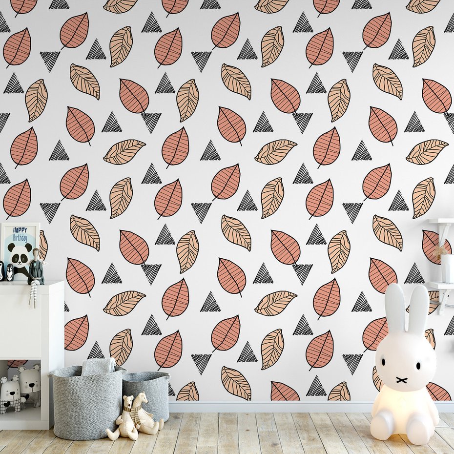 Tapeta - liście, trójkąty, natura