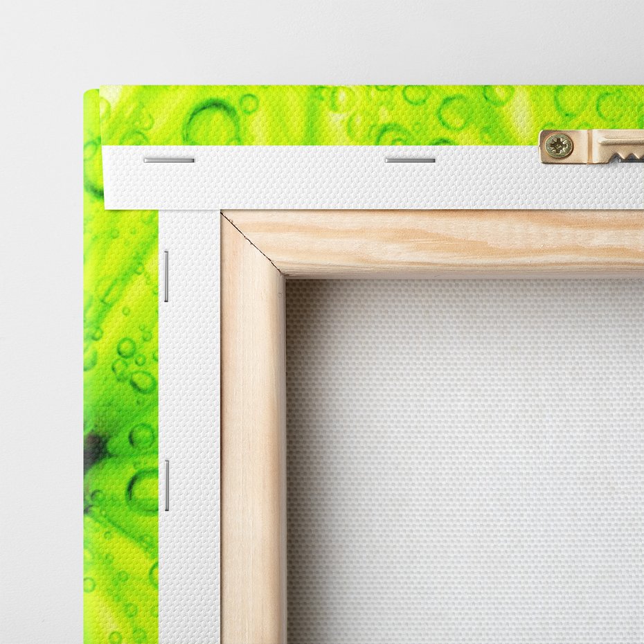 Obraz na płótnie - limonka, woda, bąbelki