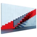 Obraz na płótnie - schody, czerwony, abstrakcja