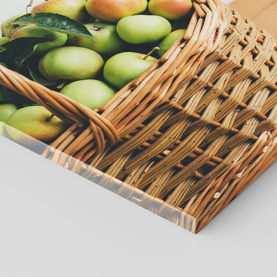 Obraz na płótnie - jabłka, koszyk, owoce
